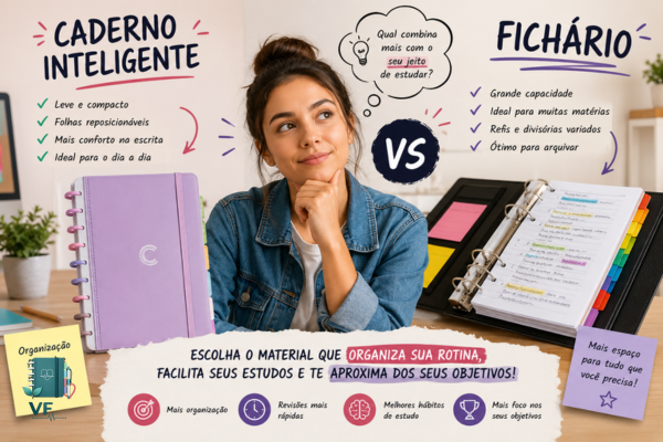 Neste artigo você verá qual a diferença do uso de um caderno inteligente para um fichário.