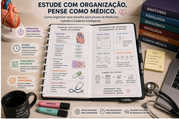 Como Organizar Estudos para Provas de Medicina Usando um Caderno Inteligente