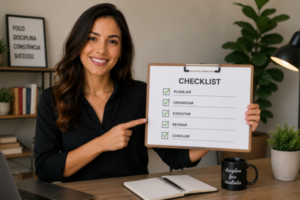 Descubra o Método Vital Fácil e aprenda como usar checklists no Caderno Inteligente para aumentar o foco, reduzir esquecimentos e melhorar a produtividade com base na neurociência e em práticas de alta performance.