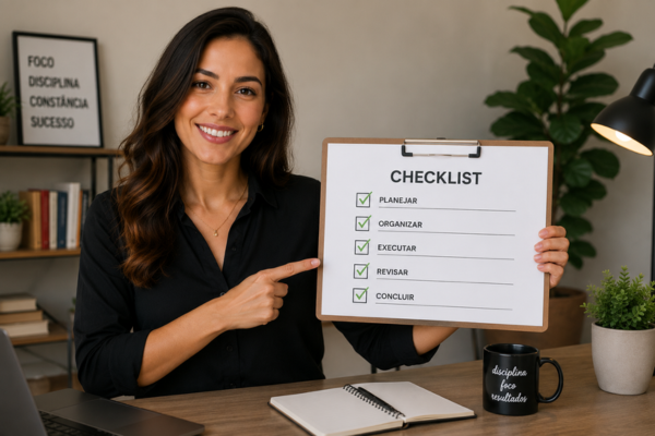 Descubra o Método Vital Fácil e aprenda como usar checklists no Caderno Inteligente para aumentar o foco, reduzir esquecimentos e melhorar a produtividade com base na neurociência e em práticas de alta performance.